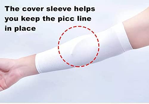 KEEFITT PICC Line Arm Cover, 4 PCS PICC Line Sleeves for Upper Arm, Breathable and Soft