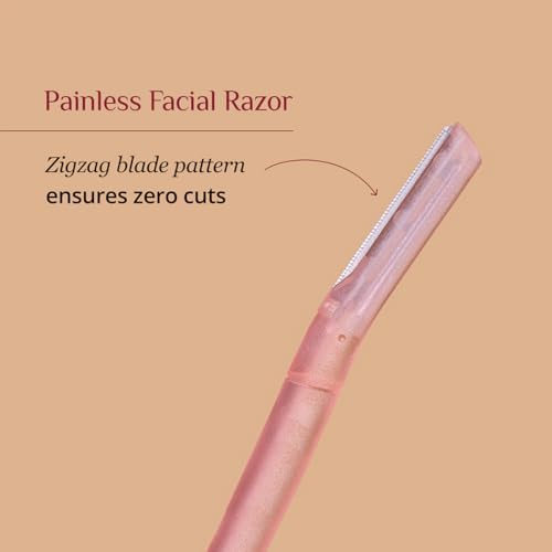 Carmesi Facial Shaving Kit | Face Razors (3 Count) + Shaving Gel (1.76 Oz/50g) | Painless Hair Removal | Prevents Nicks & Cuts | for Peach Fuzz, Eyebrow, Chin & Upper Lip