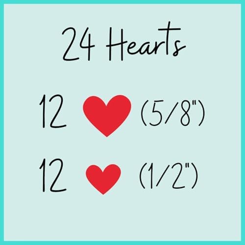 Red Icing Hearts – Edible Royal Icing Decorations for Cakes, Cupcakes, and Cookies by Simply Sucré (36 Hearts)