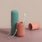 Beaupretty Toothbrush Travel Covers 2 Pack Portable Toothbrush Box Lanyard Tidy Storage for Brush and Paste Safe Plastic