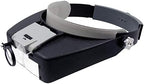 Zega Crafts Headband Magnifier w/ 3 Multi-Depth Magnifying Lenses & Detachabe Worklight