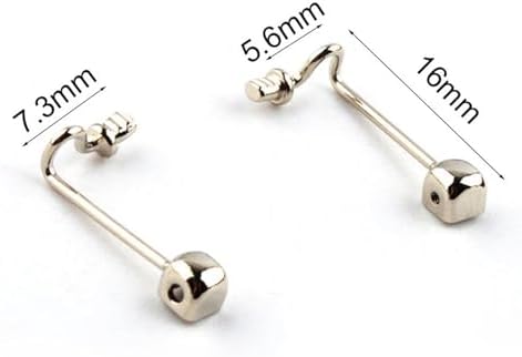 100 Pieces Glasses Nose Pad Arms Metal Rimless Optical Frame Nose Bridge Glasses Accessories