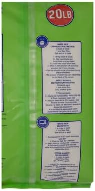 Arroz Rico Long Grain White Rice, 20 lbs, Heavy Duty Plastic Bag