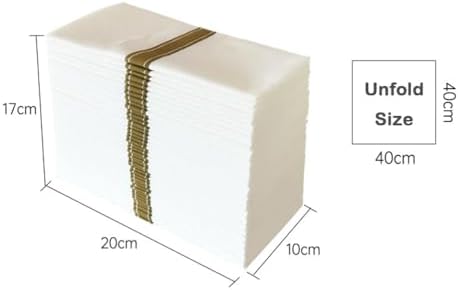 Mudhen 50 Packs Disposable Linen-Feel Dinner Napkins with Built-in Flatware Pocket, Printed Prefolded Cloth Like Paper Napkins for Wedding, Dinner or Party (Gold Strip)