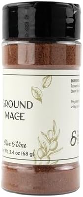Olive & Vine Ground Mace, Warm Spice, For Baking & Sauces, Rich Tradition, Authentic Taste, For Global Recipes (2.4 Ounce)