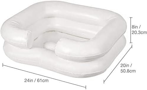DMI Inflatable Hair Washing Basin for Bedridden Disabled, Injured, Elderly, Kids | Portable Hair Washing Station Portable Shampoo Bowls for Home | Loc Detox Tub For Dreads