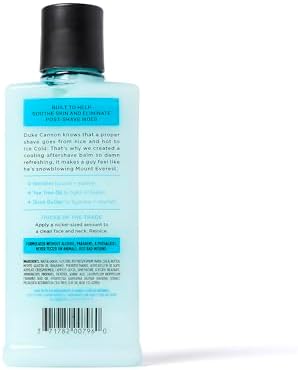 Duke Cannon Ice Cold Cooling After Shave Balm for Men - 6 fl oz - Alcohol-Free Post-Shave Balm for Men - Made with Menthol & Shea Butter