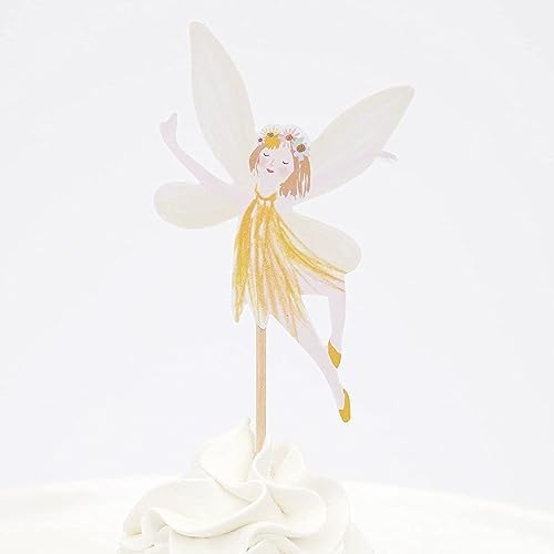 Fairy Cupcake Toppers,24 PCS Fairy Cake Topper,Fairy Party Decorations,Fairy Birthday Party Decorations