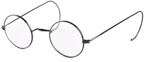 Agstum Retro Small Round Optical Rare Wire Rim Eyeglasses Frame