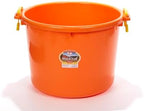 Little Giant® Plastic Muck Tub | Durable & Versatile Utility Bucket with Handles | Muck Bucket | Durable Handles | 70 Quart | Orange