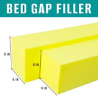 Bed Gap Filler for Twin/Full/Queen/King Mattress, 78'' Extra Long High Density Foam Mattress Extender for Headboard Seams (6''x8''x78'')