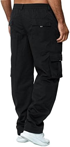 AIFARLD Men's Cargo Pants with Pockets Cotton Hiking Sweatpants Casual Athletic Jogger Sports Outdoor Trousers Relaxed Fit
