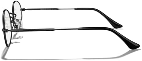 Oval Reading Glasses for Women Men Blue Light Blocking Computer Thin Metal Full Rim Frame Readers