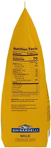 Ghirardelli Chocolate Company Milk Chocolate Chips 800 per lb, 5lb. Bag (Pack of 1)