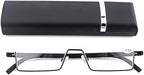 Half Frame Reading Glasses - Half Rim Computer Readers with Glasses Case for Men (3 PCS in Pouch) 1.75