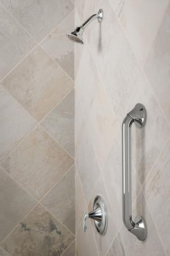 Moen YG2818CH Bathroom Safety 18-Inch Stainless Steel Transitional Bathroom Grab Bar, Chrome