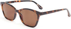 OPULIZE KAT Reading Sunglasses for Women Men, Cat-Eye Frame with Spring Hinges and Tinted UV400 Protection Lens, Brown Tortoiseshell+2.50 (Pack of 1)