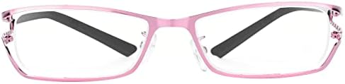 2 Pack Reading Glasses for Women/Men Metal frame Blue Light Blocking Readers Glasses Lightweight Magnifying Eyeglasses