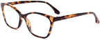 OPULIZE KAT Reading Glasses for Women Men, Cat-Eye Frame with Spring Hinges, Shiny Brown Tortoiseshell +2.50 (Pack of 1)