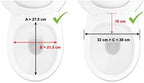 PEPE Mobility Raised Toilet Seat with Lid for Elderly 6" High, Fits Round and Elongated up to 15" Wide, Commode Seat with Sturdy Brackets, Medical Aid