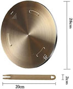 11inch Heat Diffuser Plate, Grourarty Stainless Steel Cooking Induction Adapter Simmer Plate for Electric Gas Glass Cooktop Hob Ring, Induction Cooktop Converter Plate With Handle