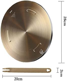 11inch Heat Diffuser Plate, Grourarty Stainless Steel Cooking Induction Adapter Simmer Plate for Electric Gas Glass Cooktop Hob Ring, Induction Cooktop Converter Plate With Handle