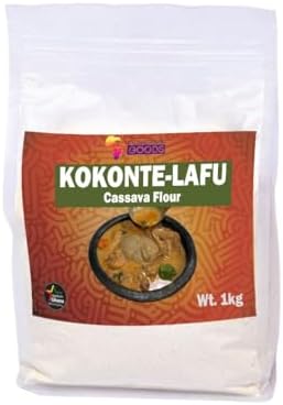 Motherland Goods Kokonte Flour (Lafun) – 100% Natural Cassava Flour – Gluten-Free, Non-GMO – No Preservatives – Perfect for Fufu & Traditional African Dishes (1 Pack (1KG 2.2 LBs))