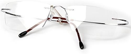 Ultra-light 100% Titanium Rimless Reading Glasses Men Women Eyeglasses+1.0 +1.5 +2.0 +2.5 +3.0 +3.5+4.0