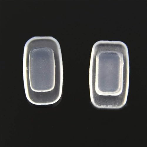 Eyeglass Nose Pads 13mm 5Pairs Nose Pieces Replacement Square Rectangle Push Slide Slip in Silicone Nosepads for Eye Glasses Eyeglasses Sunglasses for Costa Maui and More