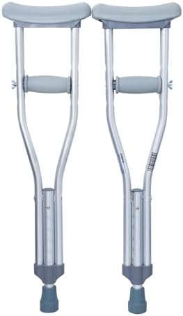 McKesson Child Aluminum Adjustable Axillary Underarm Crutches, 1 Pair