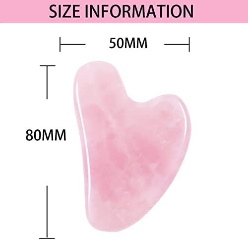 HOTACE Natural Rose Quartz Facial Jade Guasha Massager Face Guache Scraper Neck Body Relaxation Slimming Gua Sha Board Beauty Thin Lift Skin Care Tools-Pink
