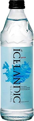 Icelandic Glacial Still (Non-Sparkling) Natural Spring Mineral Water, 11 fl oz (24 Glass Bottles)