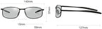 Transition Photochromic Reading Glasses for Mens and Womens, Outdoor Sports Square discoloration Presbyopia Sunglasses