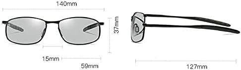 Transition Photochromic Reading Glasses for Mens and Womens, Outdoor Sports Square discoloration Presbyopia Sunglasses