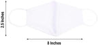 (5 Pack) Reusable and Washable Cotton 3 Layer Face Mask Adult - White