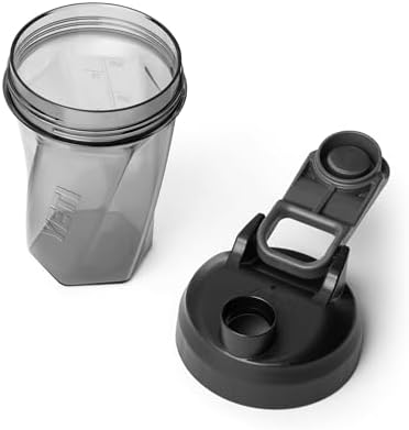 YETI Yonder Helimix Vortex Blender Shaker Bottle Holds up to 20oz | No Blending Ball or Whisk | USA Made | Portable Pre Workout Whey Protein Drink Shaker Cup | Dishwasher Safe, Charcoal