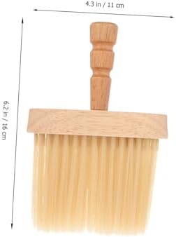 Barber Neck Duster Brush Stylish Wooden Handle Hair Cutting Tool for Salon Use Comfortable and Skin-friendly Design for Gentlemen Easy to Clean and Essential for Grooming Rituals