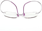 Memory Titanium Stainless Steel Rimless Flexible Reading Glasses