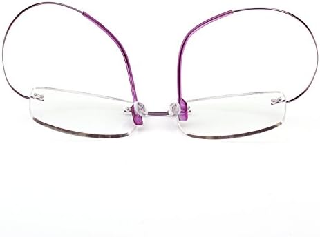 Memory Titanium Stainless Steel Rimless Flexible Reading Glasses