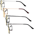 Eyekepper 4 Pack Reading Glasses Blue Light Blocking Memory Titanium Bridge Computer Readers