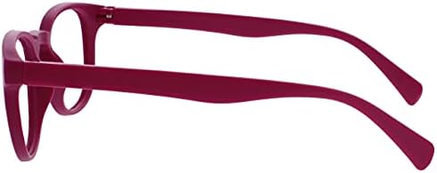 OPULIZE POP Reading Glasses for Women Men,Scratch Resistant Round Matt Frame with Spring Hinges, Pink +3.50 (Pack of 1)