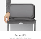simplehuman Code J 200 Count Odorsorb® Custom Fit Liners, Drawstring Odor Absorbing Trash Bags, One-by-One Mess-Free Dispense, Extra Thick & Double Seamed, 50% PCR Plastic, 38-45 Liter / 10-12 Gallon