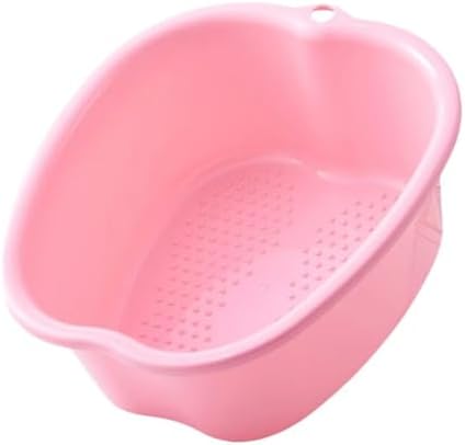 Ytterbium Foot Soaking Bath Basin, Large Massage Foot Soaking Tub, Plastic Home Spa Pedicure Bucket, Relaxation & Stress Relief, Suitable for Women & Men (Pink)
