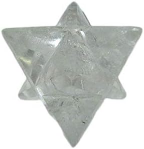 Jet Rare New Natural Cystal Quartz Large 2" Merkaba Gemstone Huge Big A+ Hand Carved Mineral Rock Crystal Altar God Prayer Mantra Om Altar Healing Tray Dish Devotional Focus Spiritual Chakra Ancient