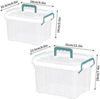 Covetree 2-Pack Clear Plastic Medicine Storage Organizer & First Aid Box – Multi-Layer Medicine Storage Box, Durable Medicine Organizer, Clear Medicine Storage Box for Home, Office & Travel