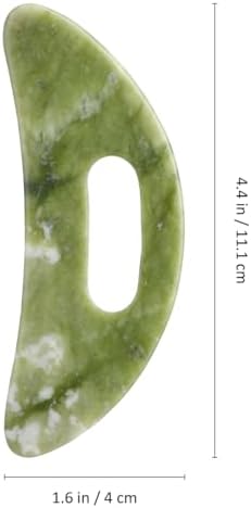 Beaupretty Gua Sha Tool Facial Massage Scraping Board for Face Neck Eyes and Body Muscle Relief Portable Handheld Jade Stone 4.33 Inch
