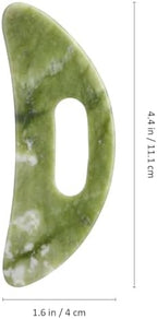 Beaupretty Gua Sha Tool Facial Massage Scraping Board for Face Neck Eyes and Body Muscle Relief Portable Handheld Jade Stone 4.33 Inch
