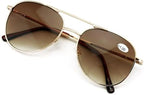 Classic Metal Reading Glasses - Spring Hinge Tear Drop Reader