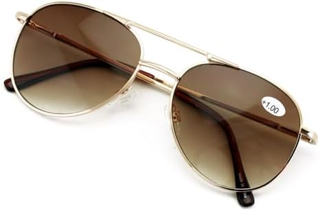 Classic Metal Reading Glasses - Spring Hinge Tear Drop Reader