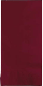 Creative Converting Touch of Color 2-Ply 50 Count Paper Dinner Napkins, Burgundy, 6.5 x 6.5-Inch, Model:673122B